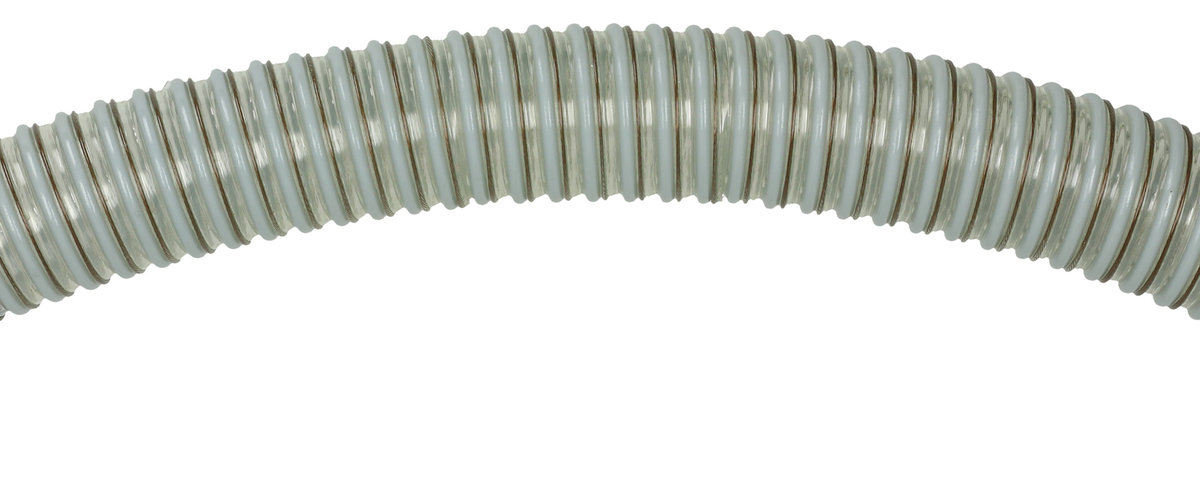 Material- und Förderschlauch Ø32 x 38mm, PU mit PVC-Spirale und Kupferlitze