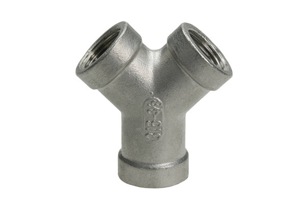 Edelstahl Y-Stück, mit Innengewinde G1/4