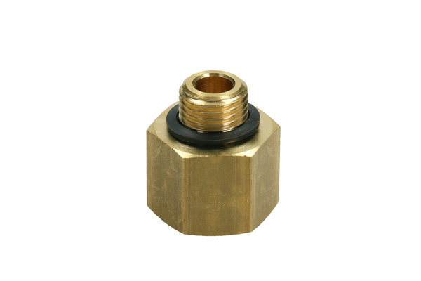 Messing Gewinde-Vergrösserungsstutzen mit Aussengewinde G1/4 zu Innengewinde G3/8