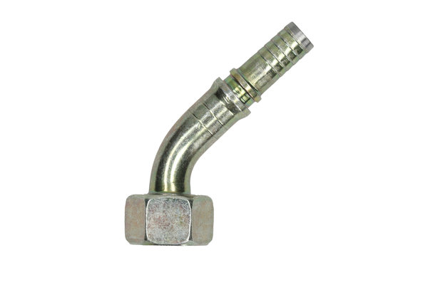 Nippel (1.4305) 45° DN10, Überwurfmutter mit Innengewinde M18x1.5mm und Dichtkegel