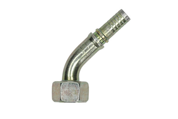 Stahlnippel 45° DN06, Überwurfmutter mit Innengewinde M16x1.5mm und Dichtkegel