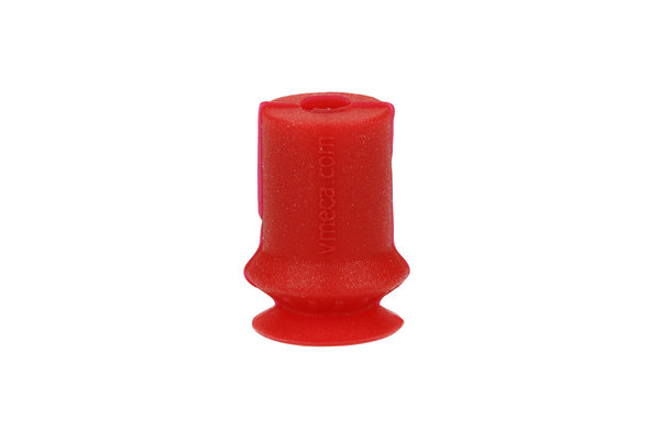 Vakuum-Sauger mit 1 Balg, Ø 5mm, Material: Silicon rot, Innendurchmesser 2mm