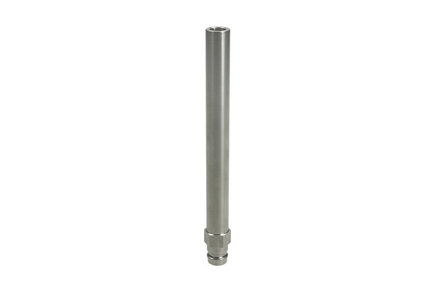 Edelstahl Kupplungsnippel gerade DN09 mit Verlängerungsrohr 14mm ohne Absperrventil