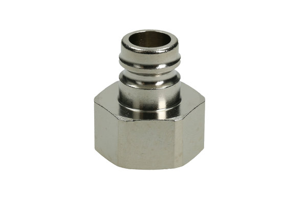 Messing Kupplungsnippel gerade DN09 mit Innengewinde G3/8 ohne Absperrventil