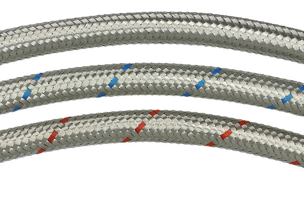 Silikon-Panzerschlauch mit Edelstahldraht-Umflechtung