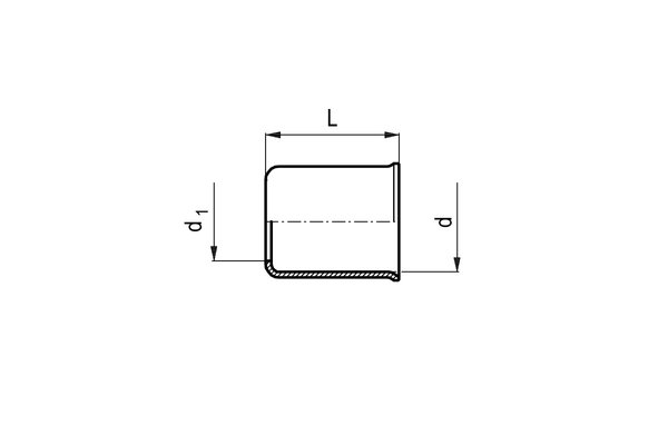 Quetschhülse aus Stahl gebördelt, für Schlauch Ø 26.0 - 28.0mm