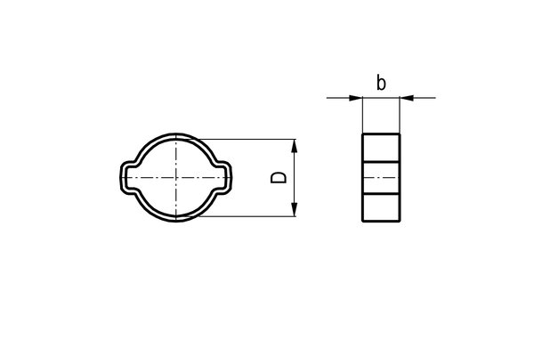 Zwei-Ohr Schlauchklemmen Stahl verzinkt, für Aussendurchmesser 23 - 27mm
